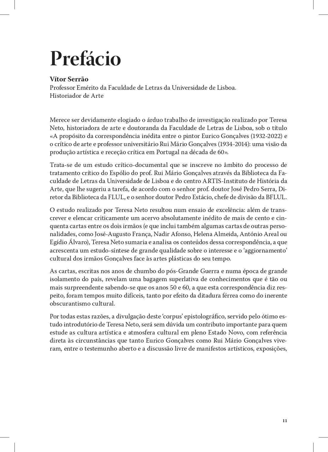 Rui Mário Gonçalves, Eurico Gonçalves: Correspondência (1953-1969)