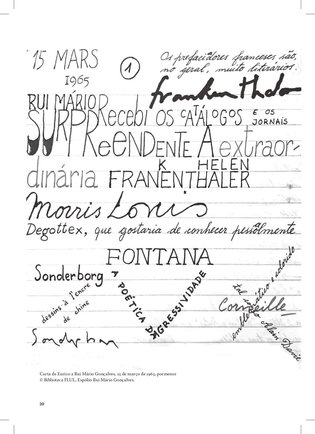 Rui Mário Gonçalves, Eurico Gonçalves: Correspondência (1953-1969)