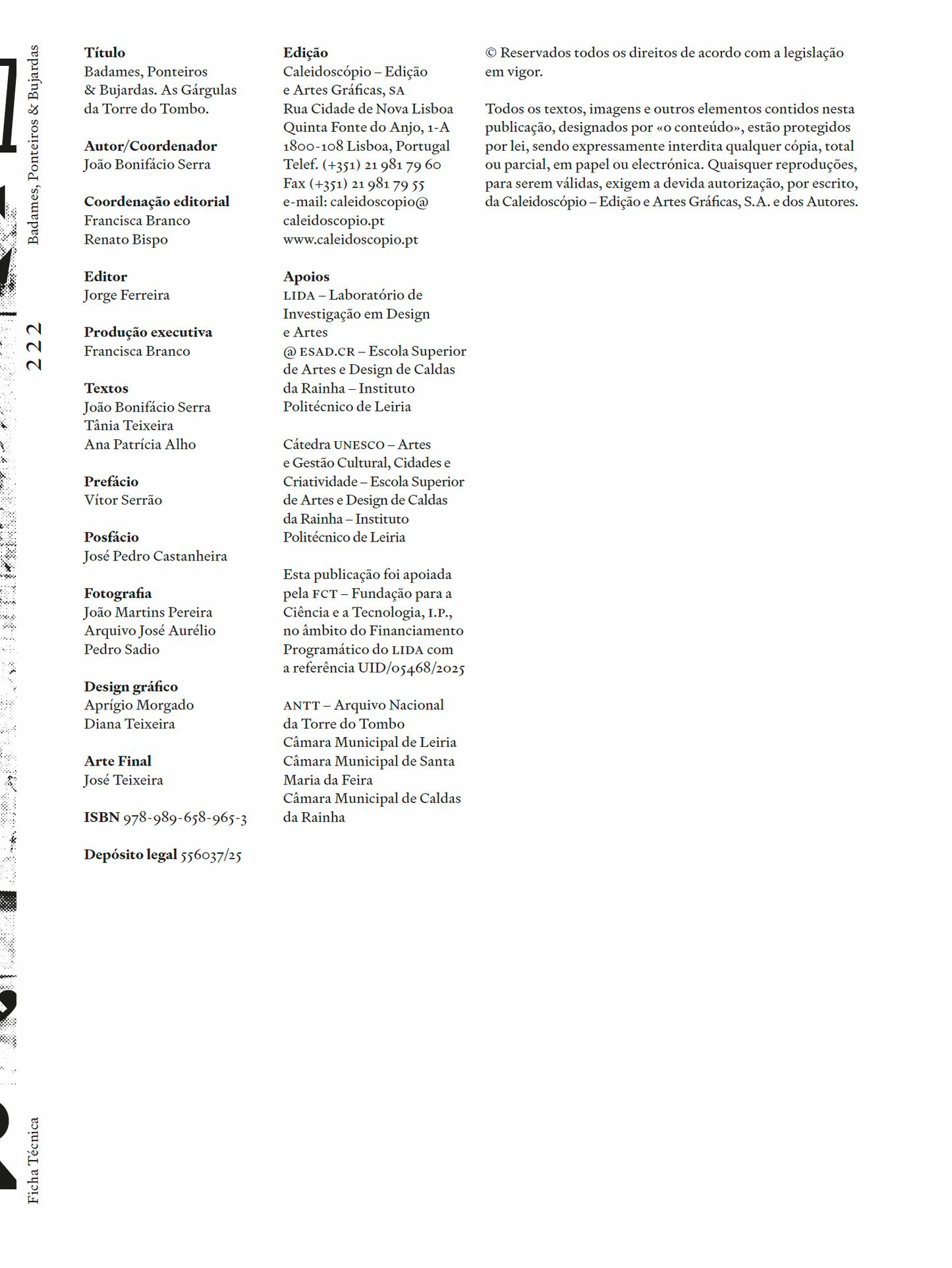 Badames, Ponteiros & Bujardas. As Gárgulas da Torre do Tombo.