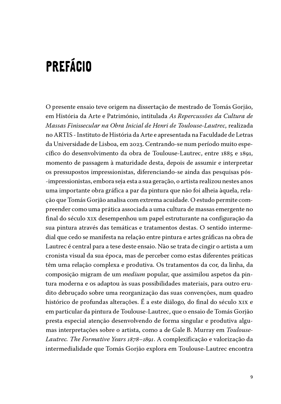 A Tela e o Jornal: A cultura de massas finissecular e a obra de Henri Toulouse-Lautrec