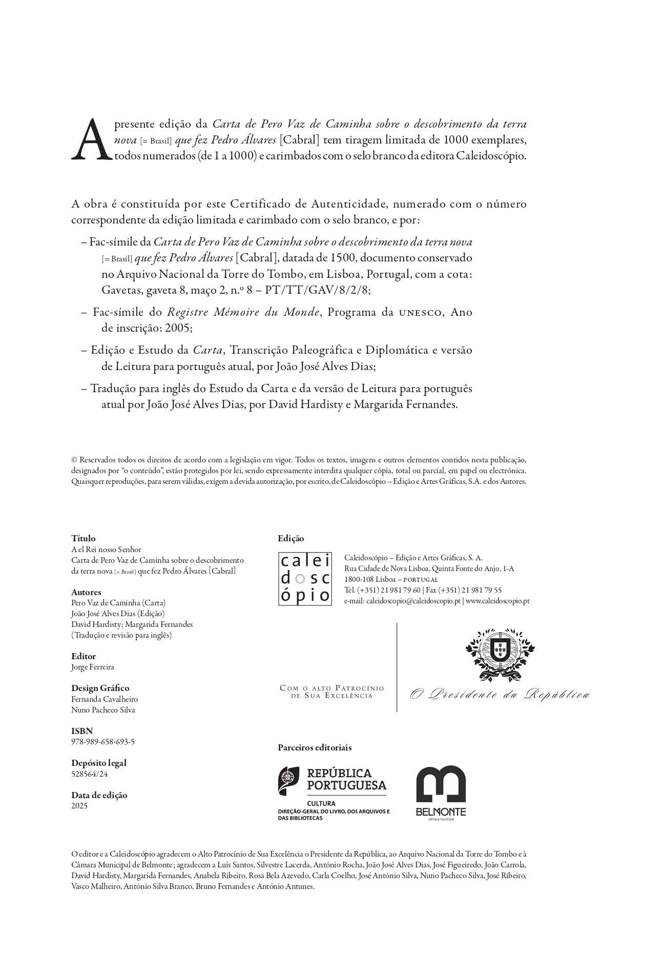 A el Rei nosso Senhor: Carta de Pero Vaz de Caminha