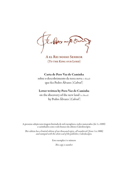 A el Rei nosso Senhor: Carta de Pero Vaz de Caminha