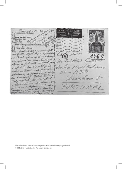 Rui Mário Gonçalves, Eurico Gonçalves: Correspondência (1953-1969)