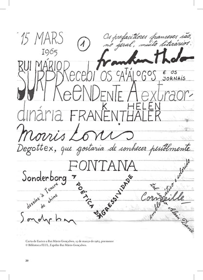 Rui Mário Gonçalves, Eurico Gonçalves: Correspondência (1953-1969)