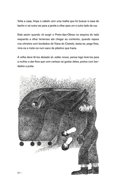 Ilustração dos chinelos de Viana na novela ilustrada de Francisco da Silva Dias.